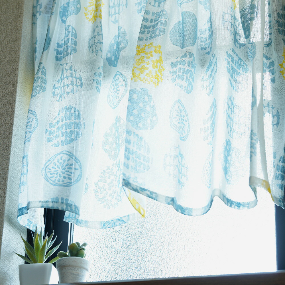 楽天市場】カフェカーテン 北欧 幅100cm×丈45cm 小さめ 1枚 おしゃれな