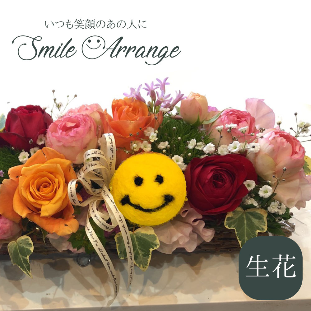 生花 ニコニコマーク 大き目サイズ フラワーアレンジメント オアシス 選べる カラー レッド ピンク イエロー ブルー グリーン プレゼント ギフト 母の日 誕生日 結婚式 結婚祝い 結婚記念日 退職 出産祝い 敬老の日 Educaps Com Br