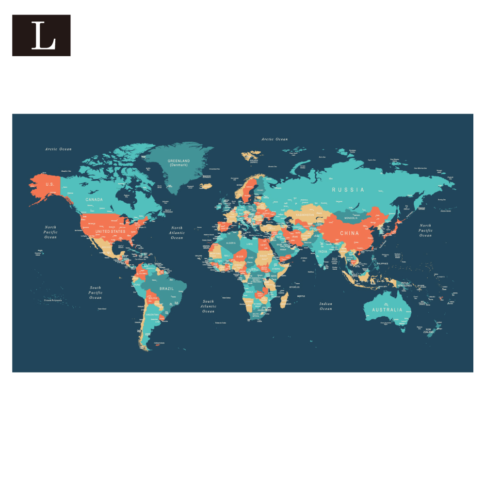 楽天市場 世界地図 ポスター スタンダード L ラミネート加工 大型 1 570 0 Mm 英語版 World Map アートパネル インテリア おしゃれ ミニマルマップ 送料無料 Fungoal