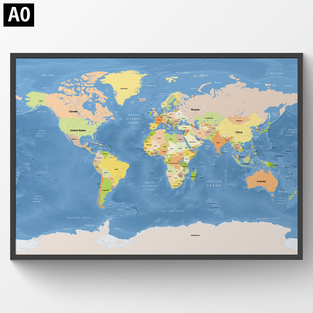 【楽天市場】世界地図 ポスター【スタンダード】A0 (1,189×841mm 