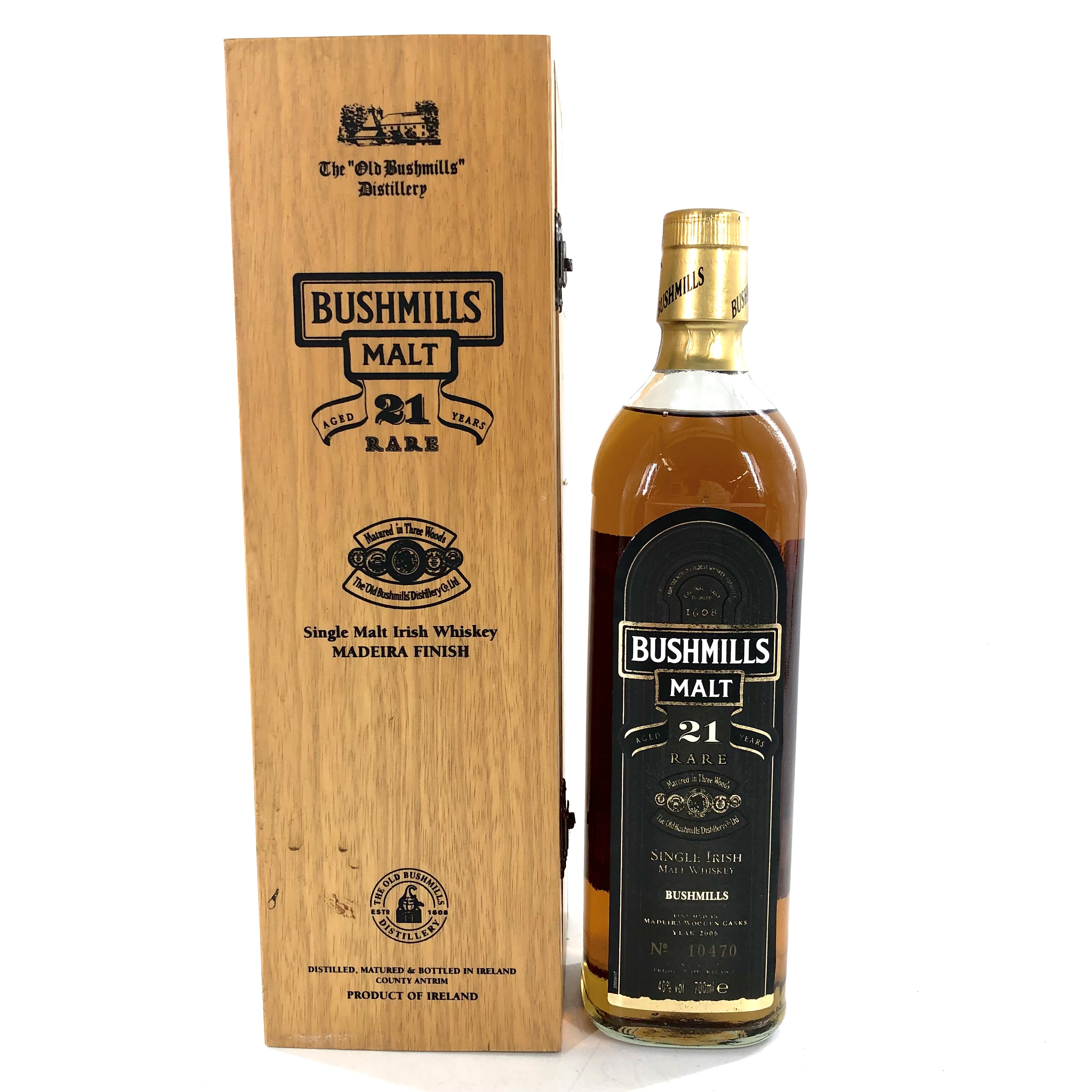楽天市場】ブッシュミルズ マディラ 21年 700ml 40度 木箱付 2001年