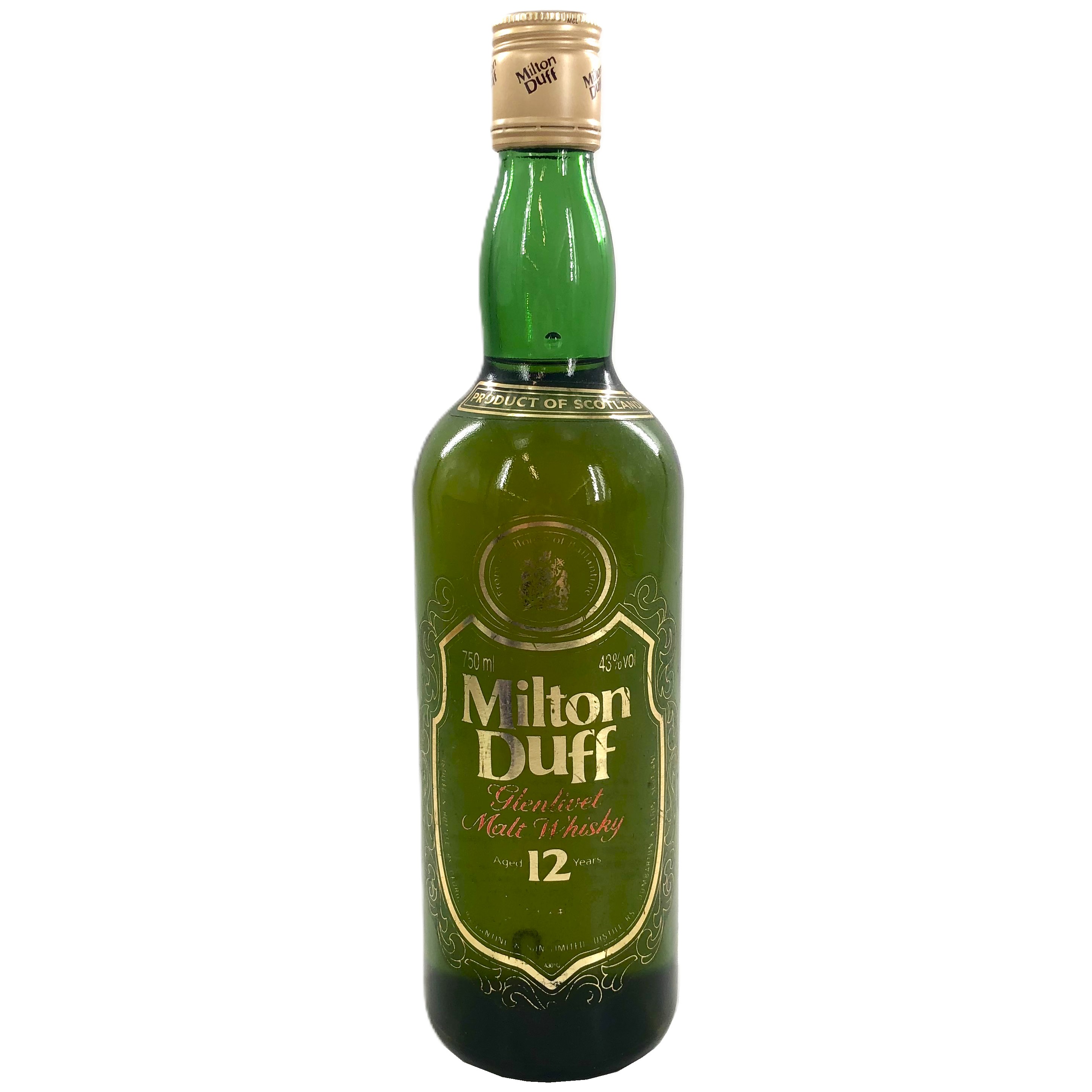 【中古】Milton Duff ミルトンダフ グレンリベット 12年 シングルモルトスコッチウイスキー 750ml 43%【WI-208】|カイトリNo1店