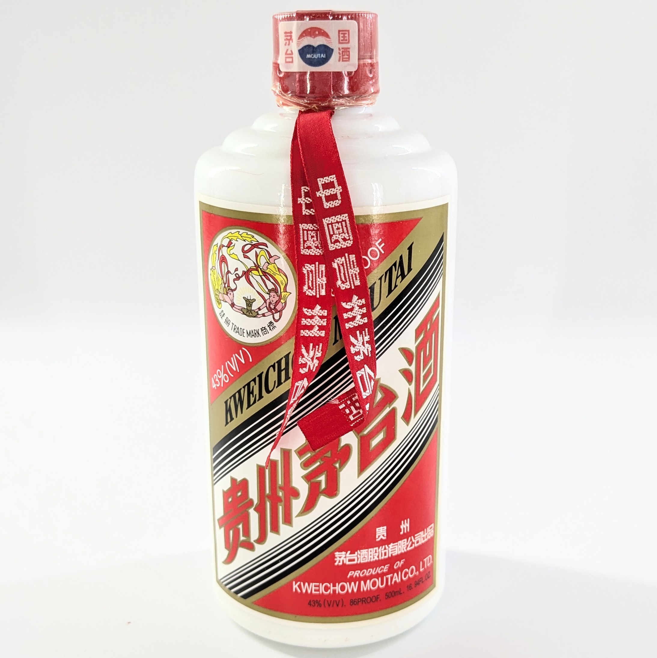 【中古】KWEICHOW MOUTAI 貴州茅台酒 天女ラベル 944.5g 中国酒 白酒 500ml 43% ラベル破れ有【CN-28】｜カイトリNo1店