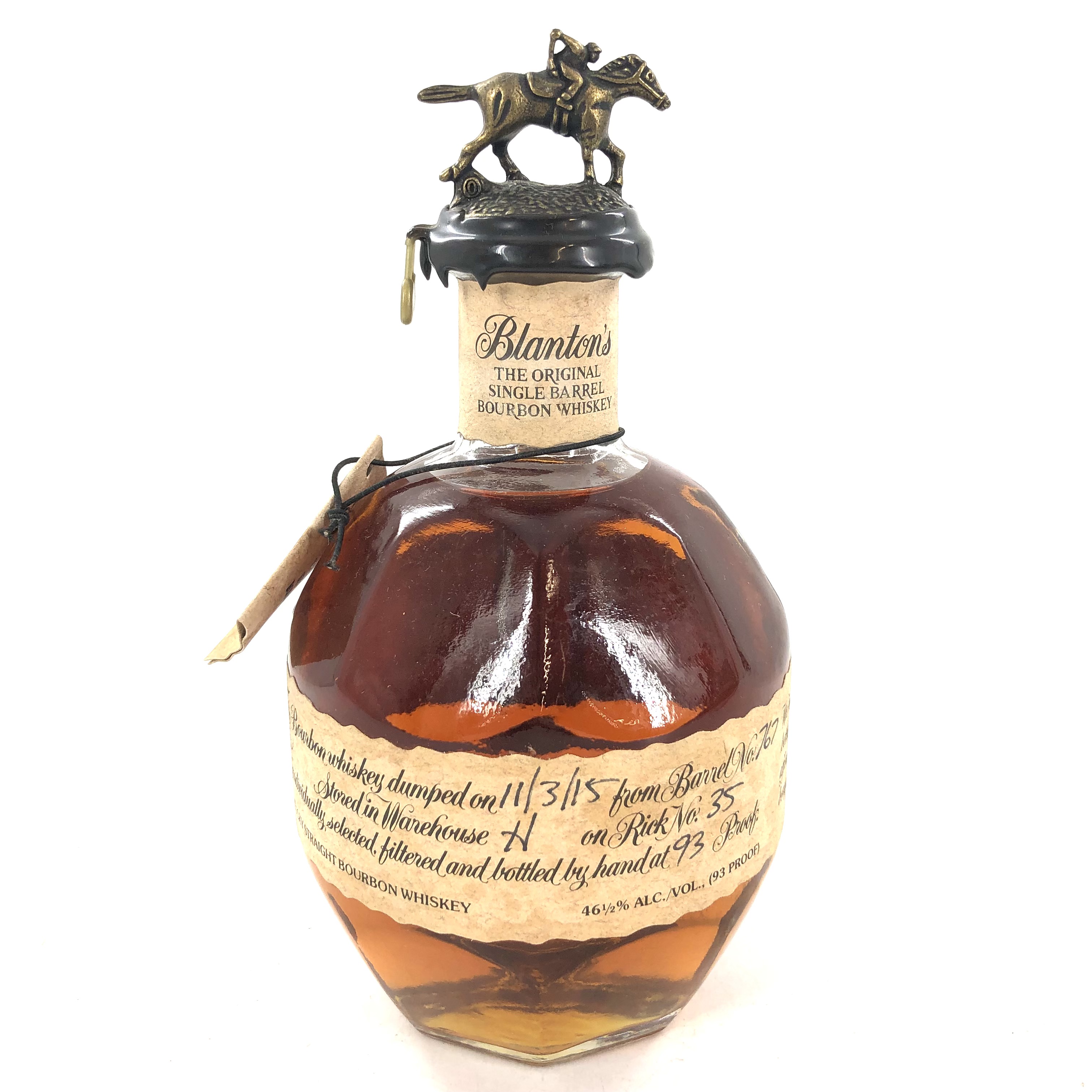 【中古】Blanton ブラントン 11/3/15 93 PROOF シングルバレル ストレートバーボンウイスキー 750ml 46.5%【WI-38】