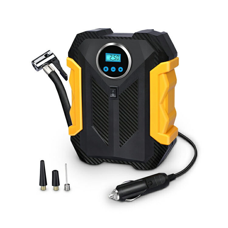 楽天市場】ポータブルエアコンプレッサー 12V 空気入れ アタッチメント