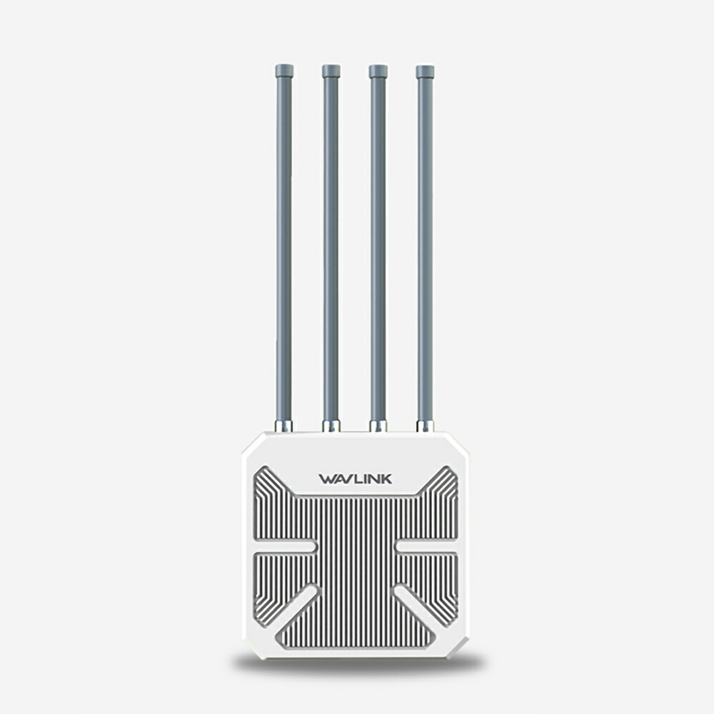 WAVLINK 屋外無線LAN中継器 IP67防水 避雷 AX1800ルーター Wi-Fi6対応 5GHz 1201Mbps+2.4GHz 573Mbps EasyMesh 拡張 PoE電源 信号増幅アンテナ 遠距離 200台接続 WN573HX1
