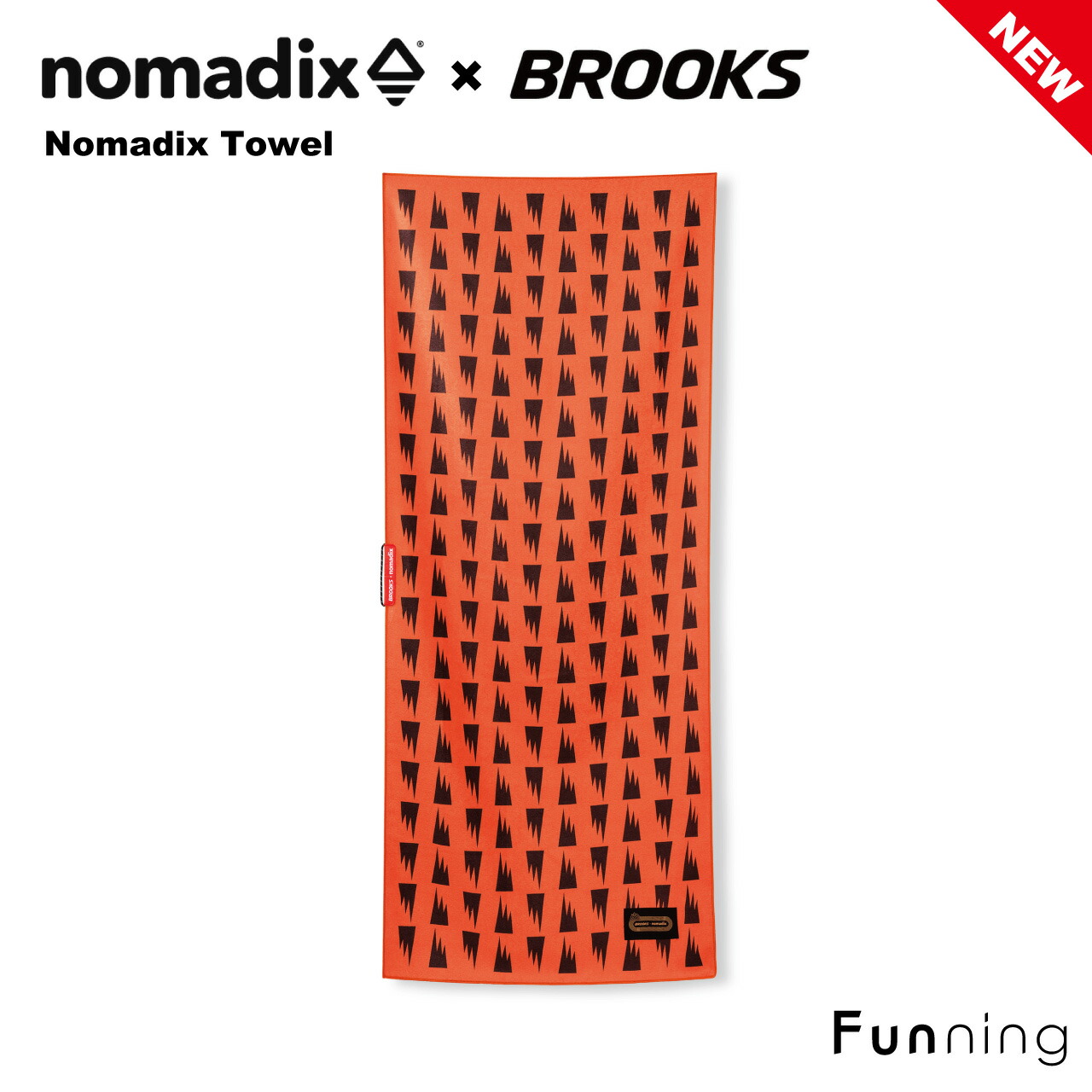 【エントリーで11倍!4/4 20:00-4/10 1:59】【nomadix × BROOKS】ノマディックス ブルックス オリジナルタオル 速乾 吸水 大判 バスタオル 砂がつきにくい 軽量 リサイクル素材 ランニング トレイル ヨガ ビーチ キャンプ アウトドア 正規品