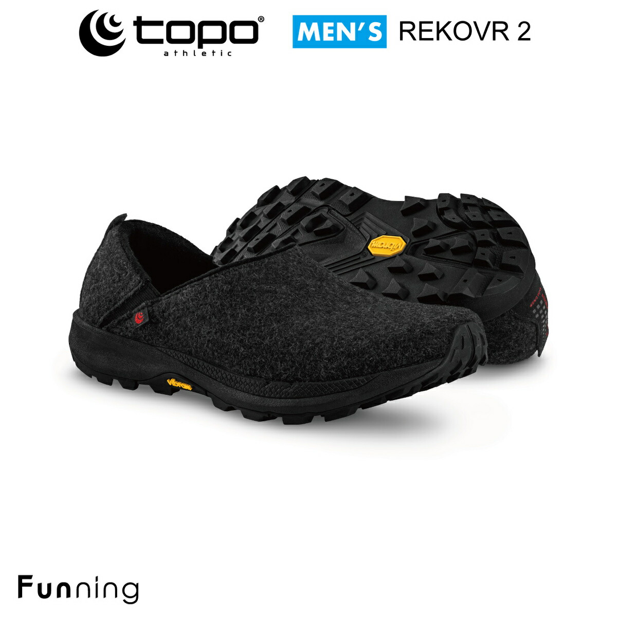 Topo Athletic トポ アスレチック REKOVR2 (リカバー2) リカバリーシューズ メンズ 男性 マラソン ウォーキング トレーニング スポーツ スニーカー スリッポン 抗菌 防臭 幅広 正規品|Funning(ファンニング)