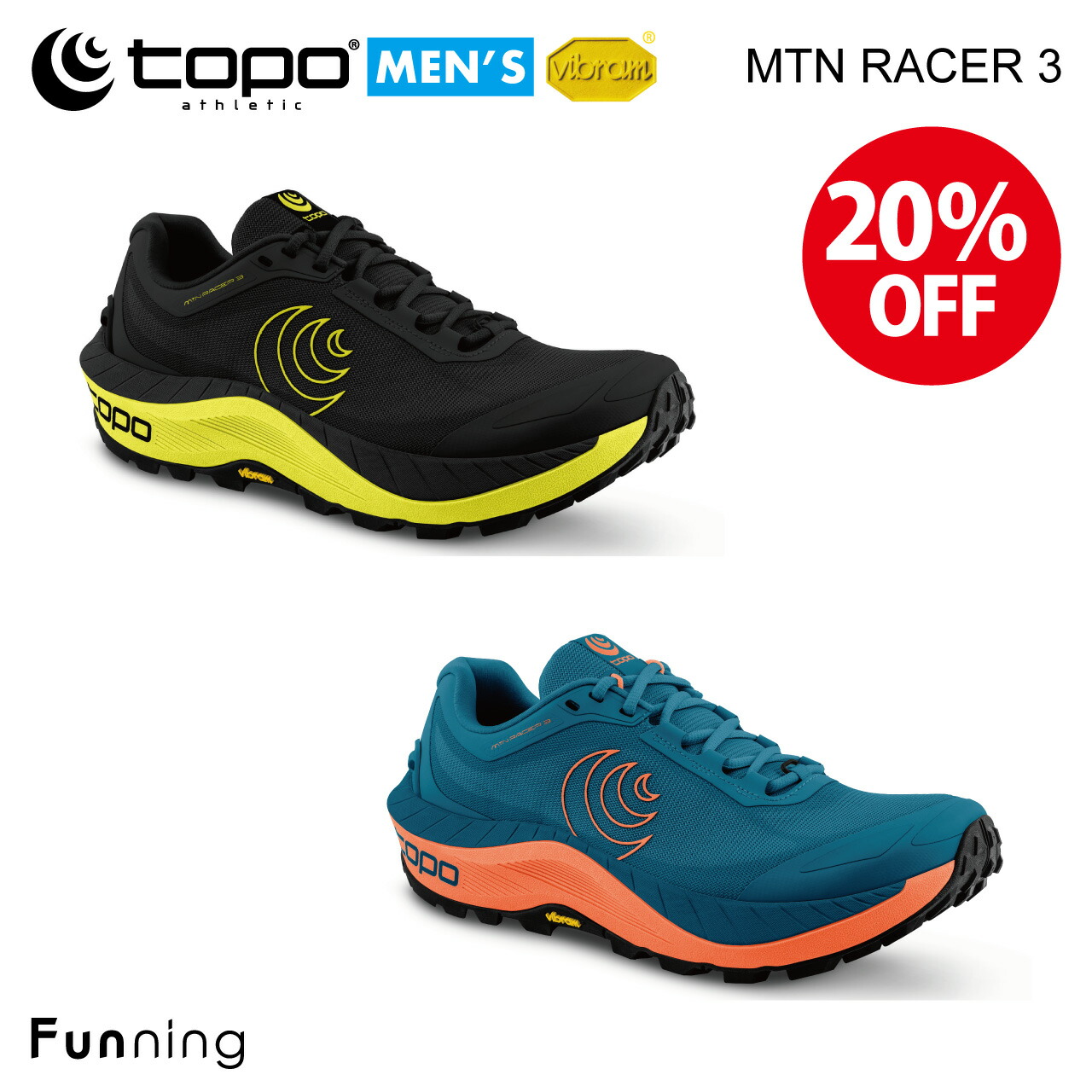 【楽天市場】【セール20%OFF/新品】Topo Athletic トポ アスレチック MTN RACER 3 (エヌティーエヌレーサー3