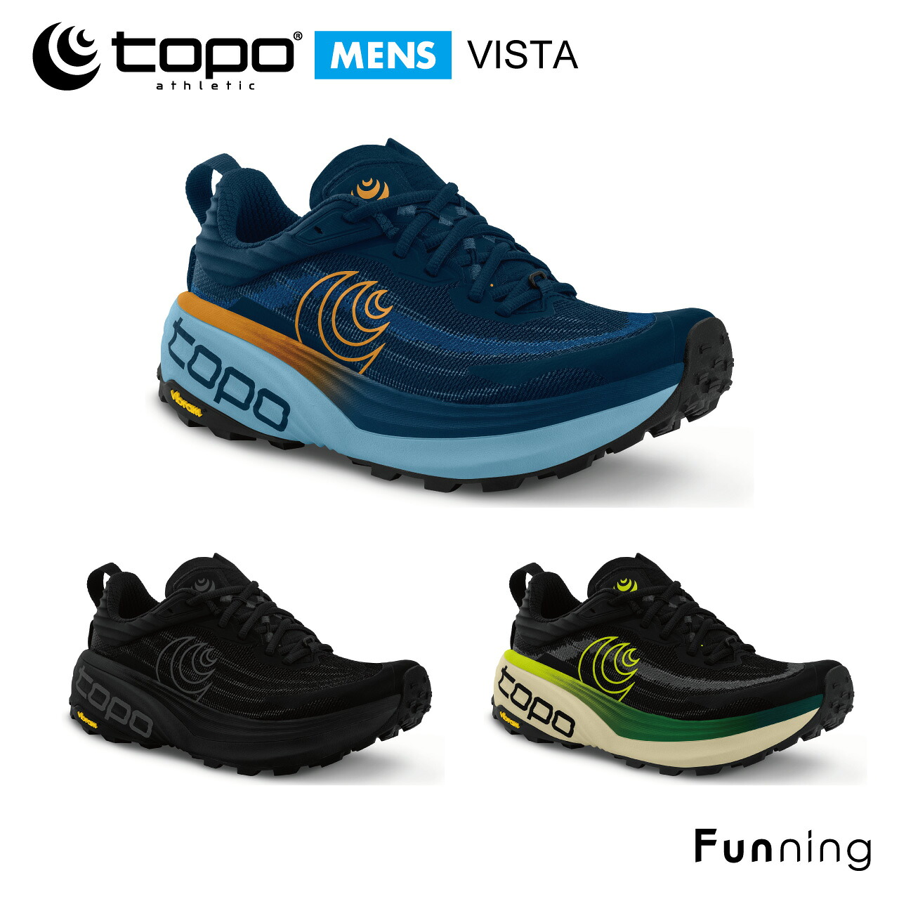 【エントリーで11倍!4/4 20:00-4/10 1:59】Topo Athletic トポ アスレチック VISTA (ビスタ) トレイルランニングシューズ メンズ 男性 トレイル ランニング ハイキング トレーニング 登山 スニーカー 軽量 幅広 グリップ力 透湿性 防水 正規品