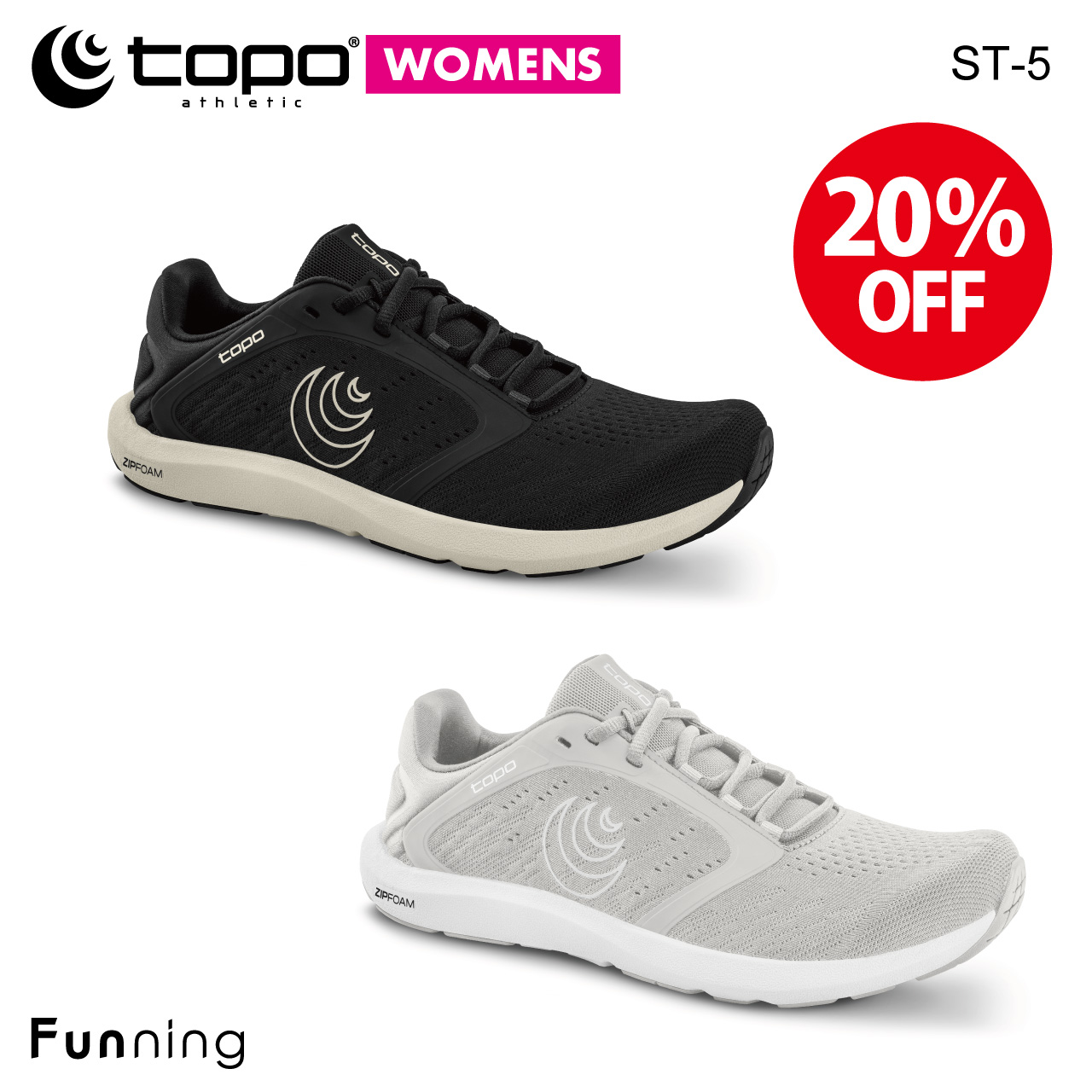 【エントリーで11倍!4/4 20:00-4/10 1:59】【セール20%OFF/新品】Topo Athletic トポ アスレチック ST-5 (エスティー5) ランニングシューズ レディース 女性 ロード マラソン ウォーキング トレーニング スポーツ デイリー ファッション 軽量 幅広 正規品