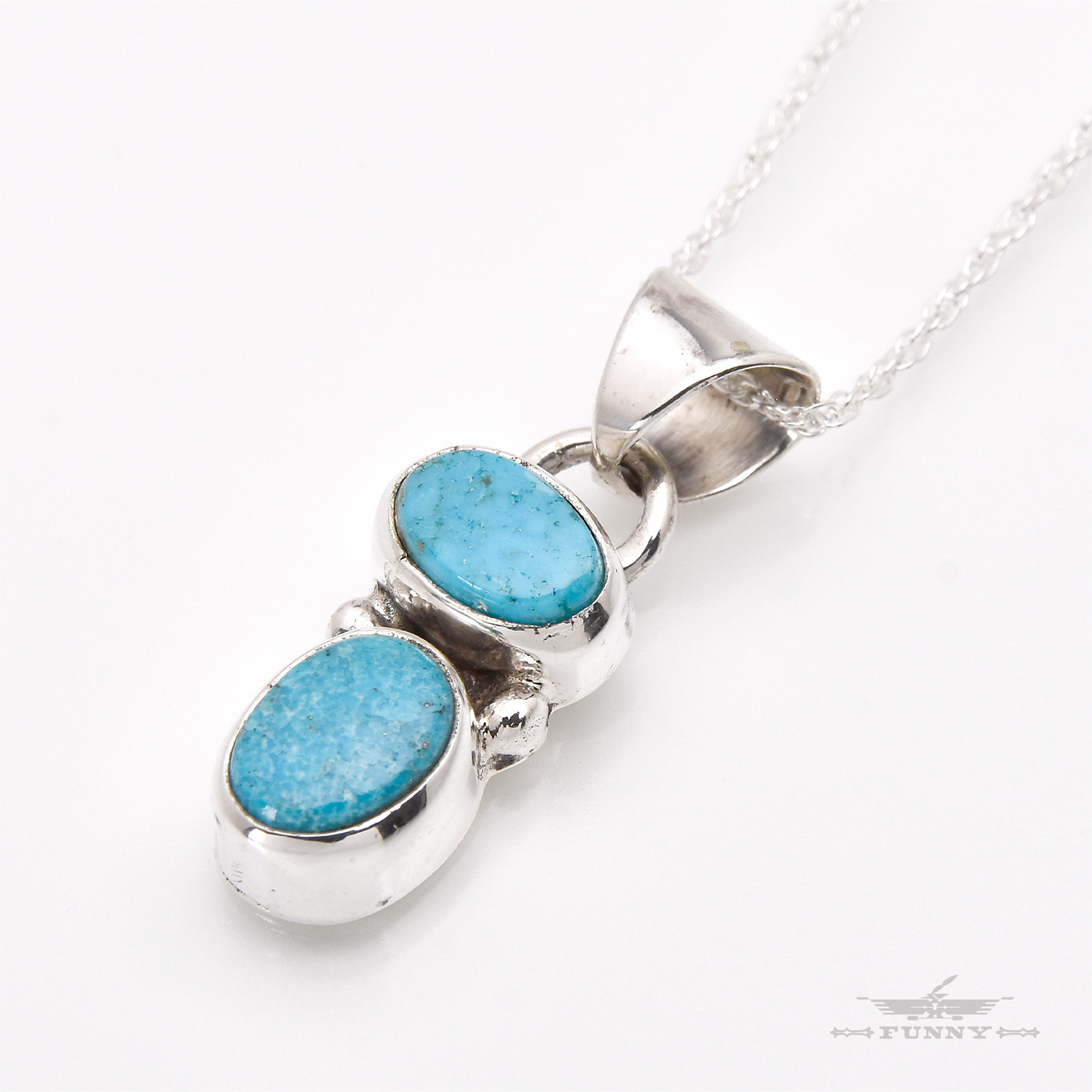 専用ページ❗️インディアンジュエリー、ターコイズペンダント、極太