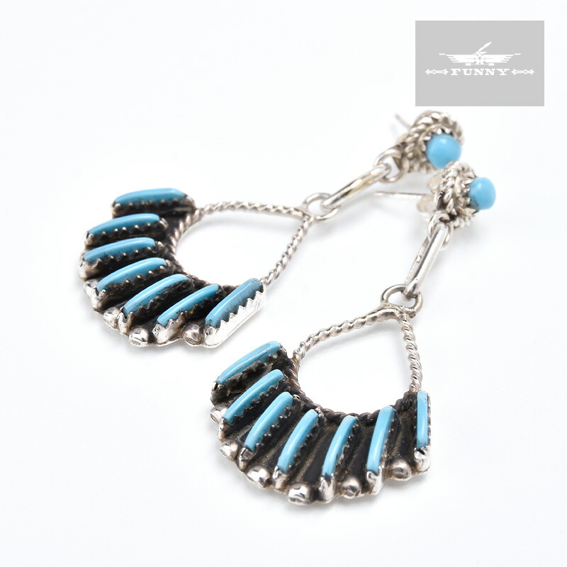 市場 Funny公式ストア レディース メンズ キャッチ ターコイズ ニードルポイント インディアンジュエリー ナバホ族 プレゼント ピアス