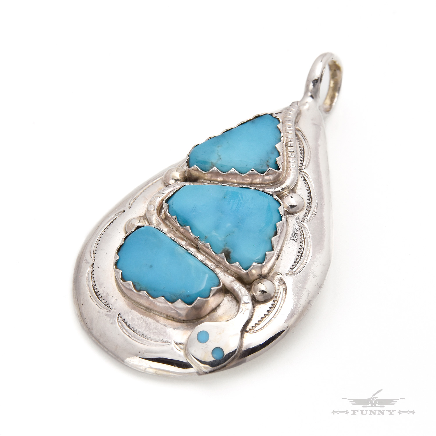 楽天市場】【中古】美品 Effie Calavaza ズニ族 ペンダント ターコイズ