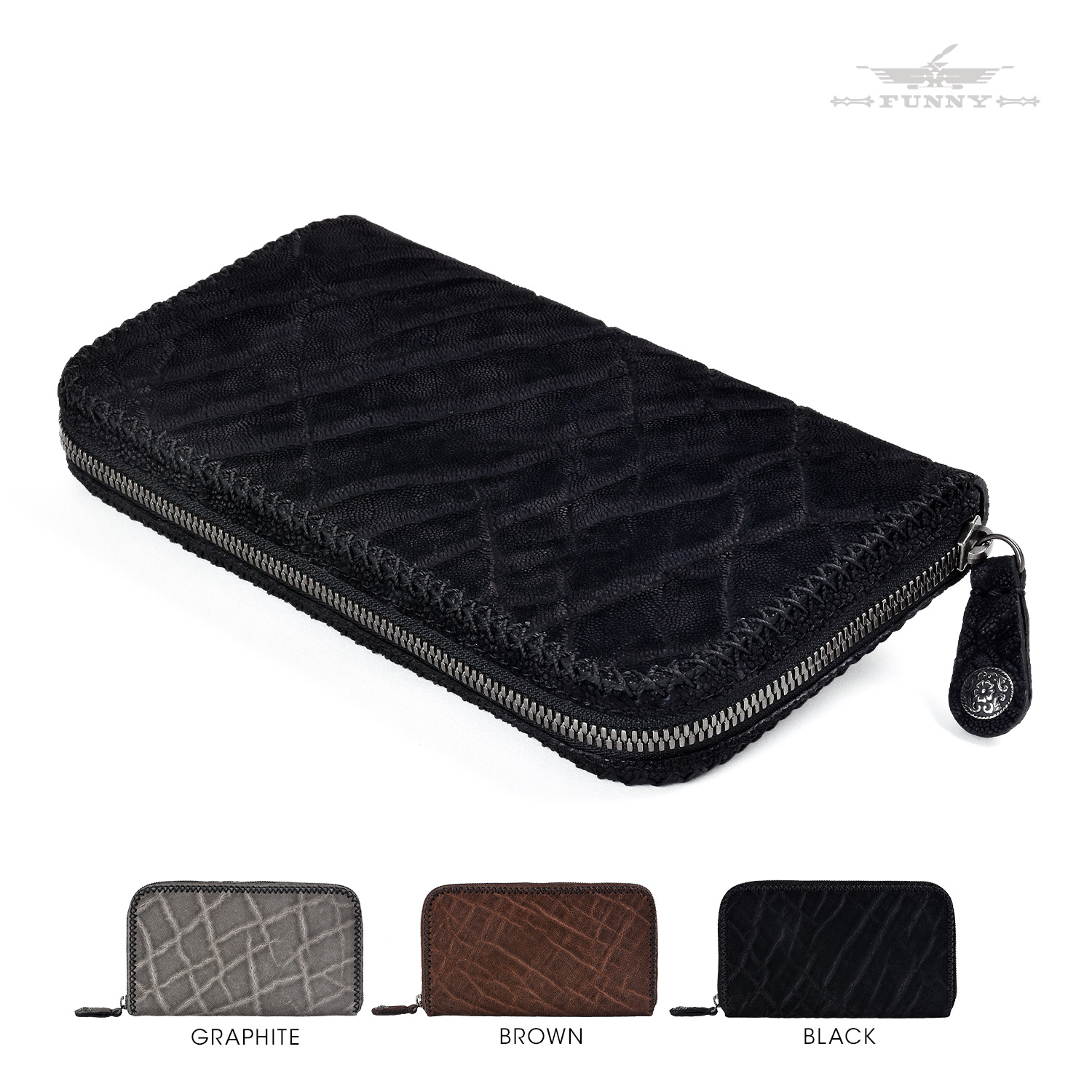 ★未使用級★FUNNY チャーリーズウォレット クロコダイル ポロサス 長財布 ☆未使用級☆FUNNY チャーリーズウォレット クロコダイル ポロサス 長