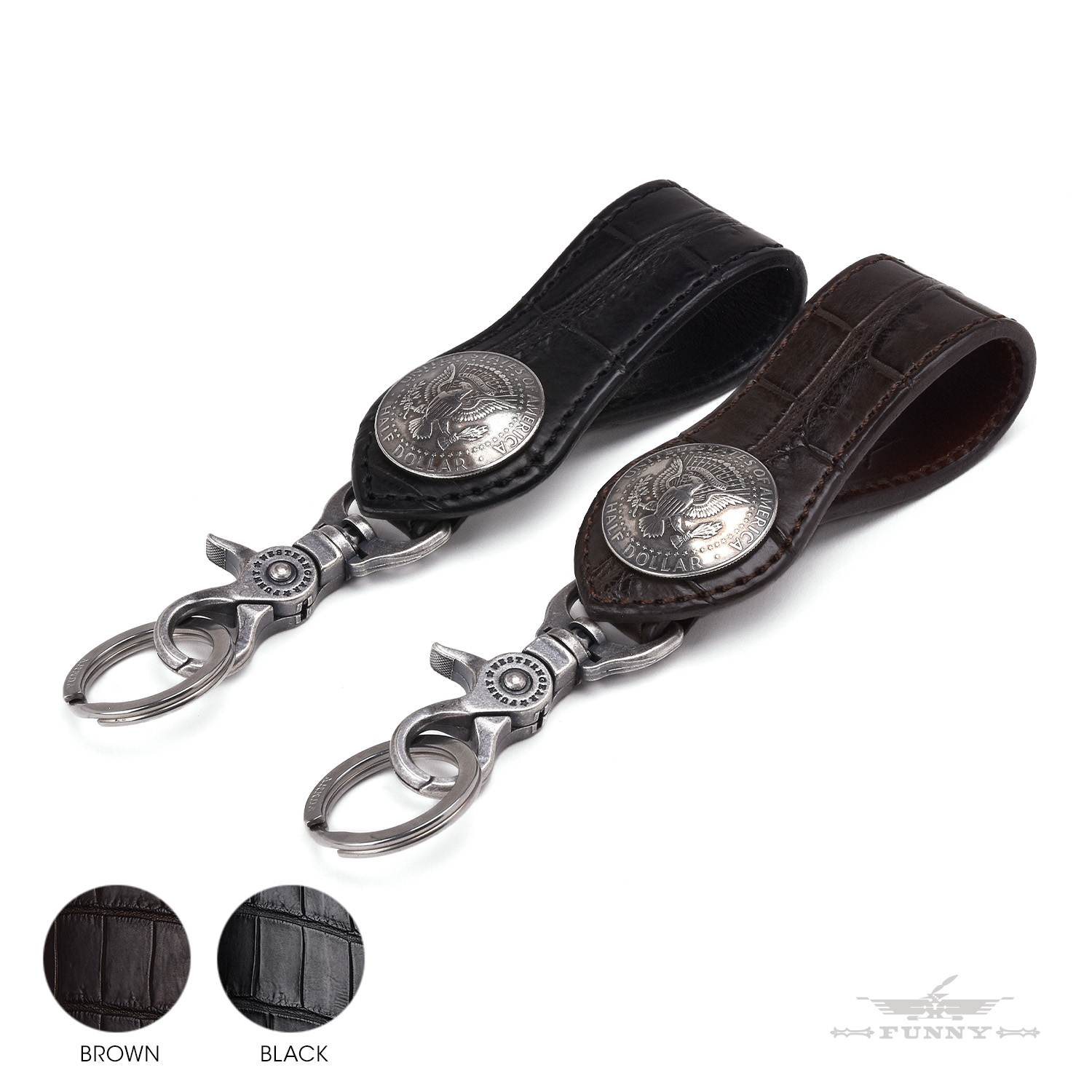 楽天市場】【FUNNY公式ストア】 ウエスタンレザー ポリスキーホルダー