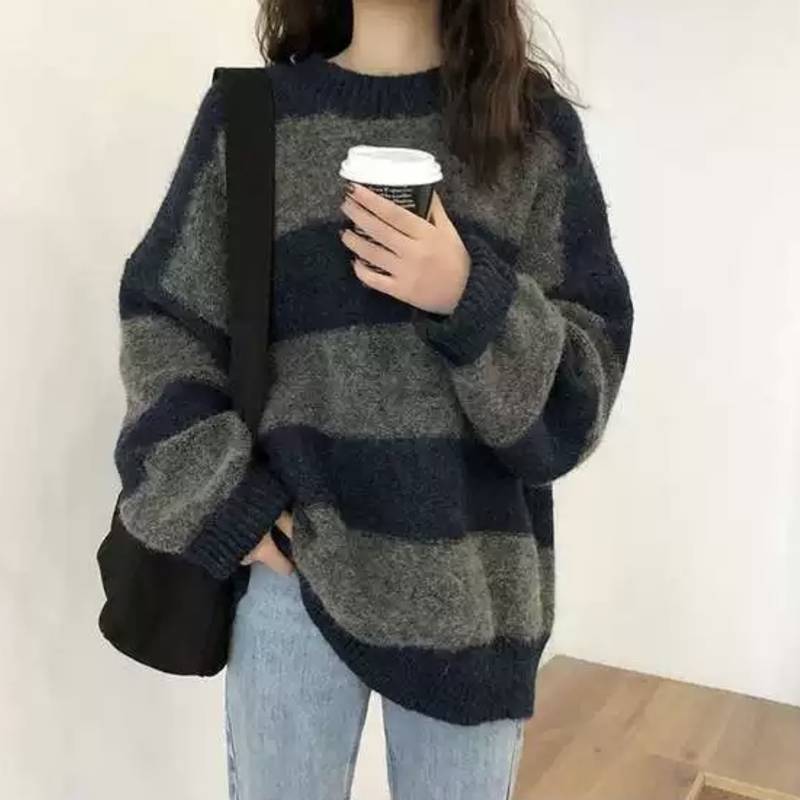 トップス カットソー ニットソー プルオーバー セーター 袖あり 長袖 ボリューム袖 ドロップショルダー Vネック もこもこ モコモコ ふわふわ ポリエステル CHUTN長袖ニットセーター レディースニットトップス カットソー
