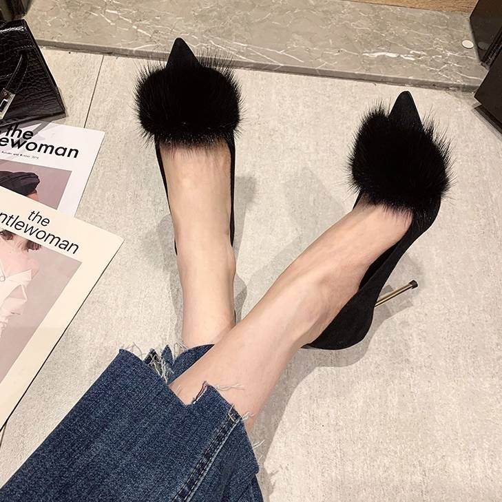 パンプス レディース ポインテッドトゥ フェイクスエード フェイクファー 韓国系 たわい無い 美脚 貨物輸送無料 寄りあい 旅する たまり場 公休日 うしろ帯会 お出かけ 会う約束 10代 20代 30代 春 夏 秋 無地 たわい無い大きさ 気が大きい大きさ 愛くるしげ 心地よい かっこいい