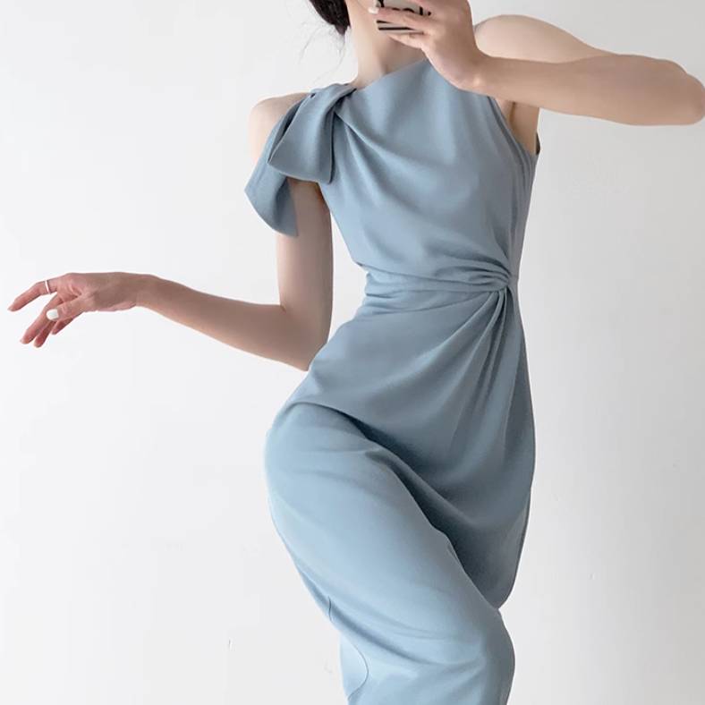 楽天市場】ワンピース ウエストマーク 送料無料 ラップスカート ひざ丈