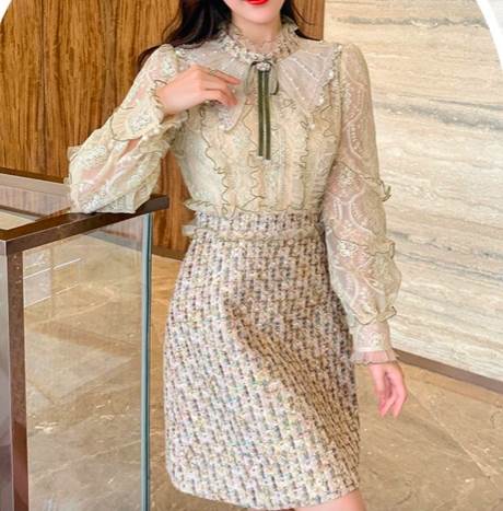 レディース 衣装 お召しもの 並み並み ミニ 膝上 長袖 パフ捩り 襟付き添い人 照明ランプ色合い りぼん引き分け きつい か細い 細身 かっこ良い 女子らしい X生産ライン スピード競技 フラウンス シュロの葉 御機嫌酉の方角 透け感 コンサバ うつり変わり青写真