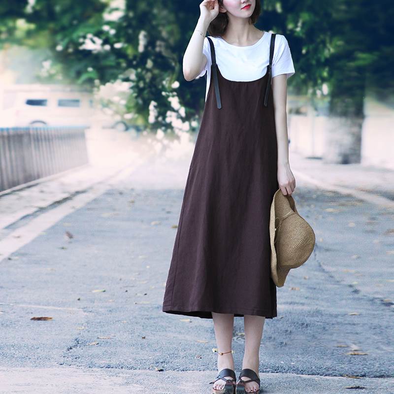 【FunnyBunny】 ワンピース 白シャツ レディース 半袖 ラフ ツーピース 白トップス 通勤 ジャンスカ ミモレ丈 ミモレ 女性用 フレア マタニティ 夏 30代 20代 ママ 10代 Uネック 2点セット 大人女子 膝下|Funny Bunny