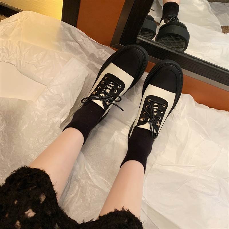 【FunnyBunny】 シューズ 靴 休日 厚底 女性用 無地 くつ 普段使い スニーカー レディースシューズ ローファー イベント かわいい デイリー 通学 女子会 お出かけ 旅行 デート ラウンドトゥ きちんと感 レディース 革靴