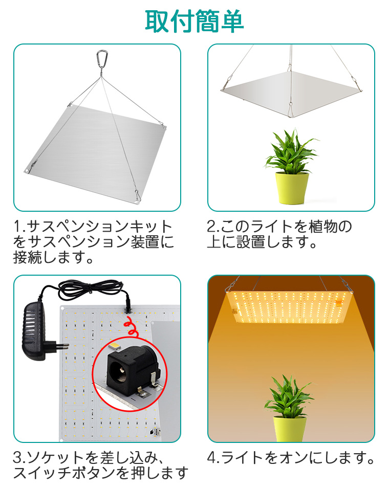 植物育成ライト フルスペクトル ソケット付き 28個 honten.co.jp