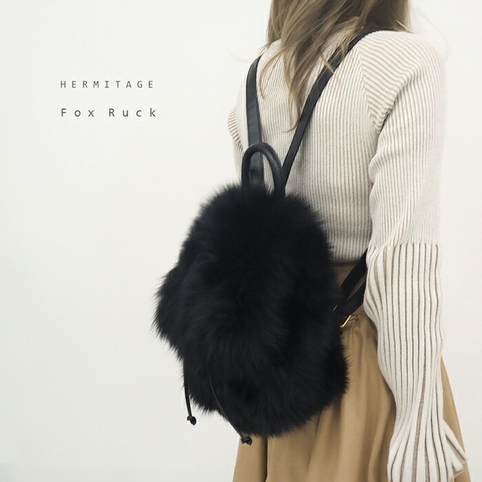 楽天市場】シルバーフォックス ファー リュック 銀キツネ 尻尾付 毛皮