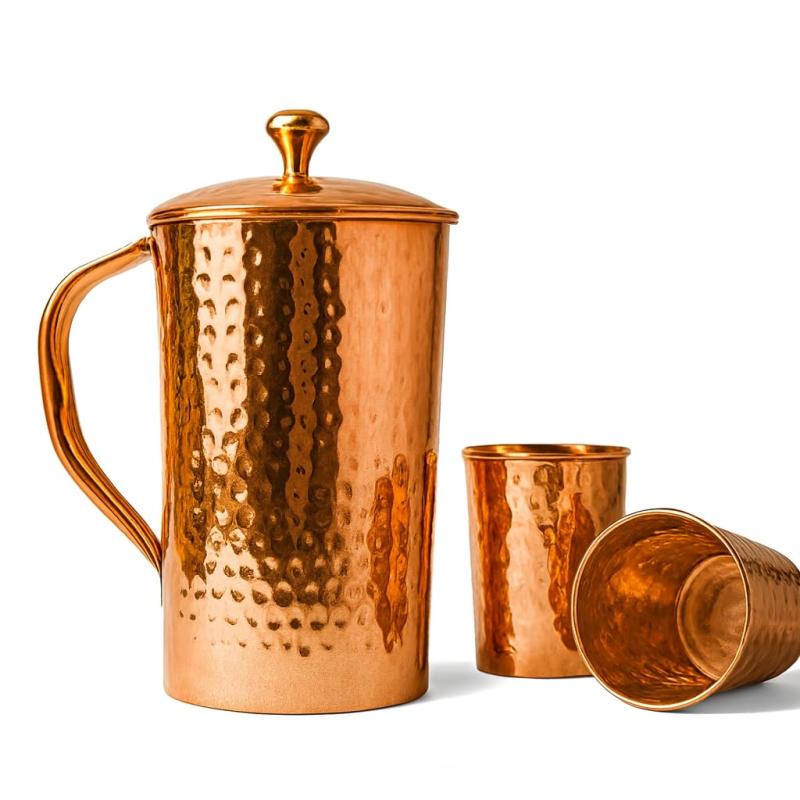 楽天市場】HealthGoodsIn 純銅打ち水差し ハンマー加工 銅タンブラー2