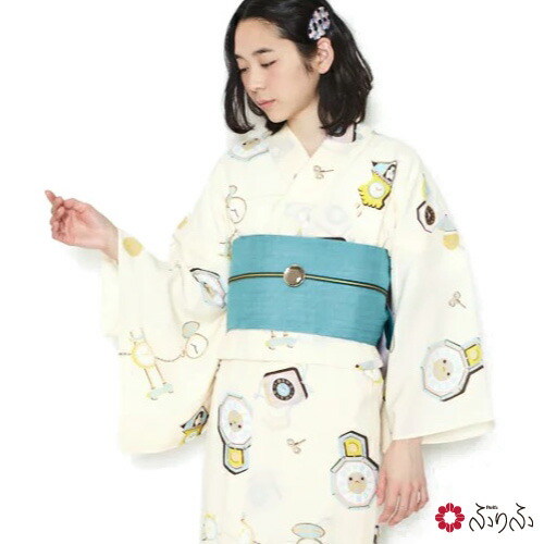 楽天市場 Sale50 オフ 単品 浴衣 単品 古時計 紫織庵 コラボ浴衣 日本製 ゆかた レディース 女性 総柄 和柄 和風 夏 ポップ レトロ モダン かわいい お洒落 華やか 和服 和装 レトロ浴衣 レトロモダン 白系 ふりふ 代 30代 40代 大人 粋 ギフト プレゼント