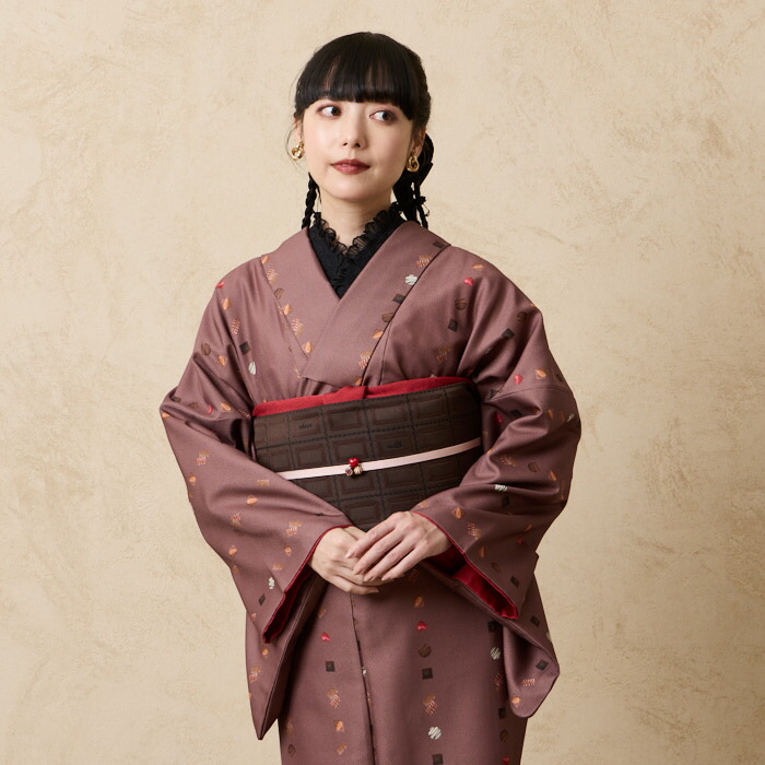 楽天市場】大正ロマン 着物 反物 kk-68 紫紺地・菊柄 : 浴衣・着物の