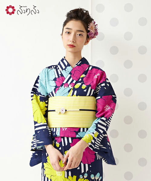 楽天市場 浴衣 縞芙蓉 浴衣 単品 ふりふオリジナル ゆかた レディース 女性 総柄 和柄 和風 花柄 古典柄 芙蓉 縞 レトロ モダン かわいい きれい お洒落 華やか シンプル 大人 しっとり ふりふ 代 30代 40代 大人 粋 ギフト プレゼント 実用的 ふりふ 楽天市場店