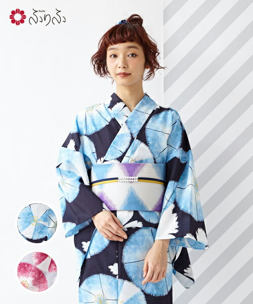 楽天市場 セール 浴衣 撫子氷 浴衣 単品 ふりふオリジナル 日本製 ゆかた レディース 女性 Yukata 総柄 和柄 和風 花柄 古典柄 牡丹 なでしこ レトロ モダン かわいい きれい お洒落 華やか シンプル 大人 しっとり 大正ロマン 花火 お祭り ふりふ 代 30代 40代 大人