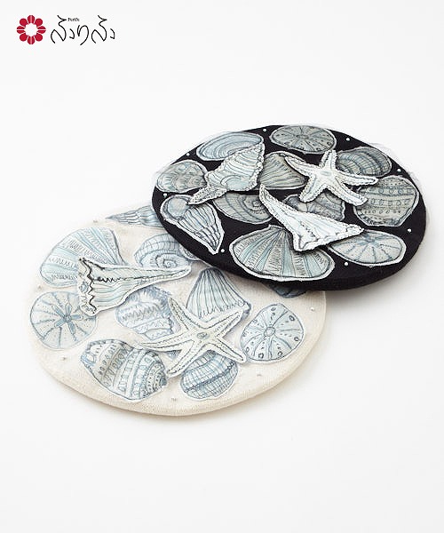 お歳暮 Sale 30 Off バラ色の帽子 海で見つけた宝物 ふりふセレクト 帽子 ベレー帽 ハンドメイド プリント 貝殻 ヒトデ 海 チュール パール アップリケ 婦人 レディース 白 黒 母の日 ギフト プレゼント 実用的 爆安プライス Blog Jotajota Net Br