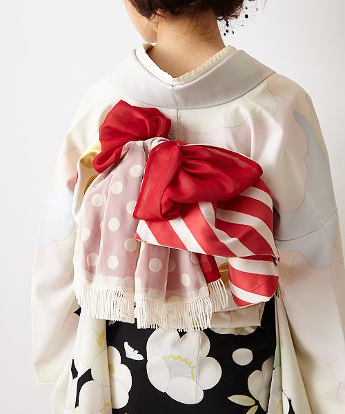 水玉レース帯飾りふりふオリジナル 帯揚げ 小物 着物 振袖 帯飾り 兵児帯 へこ帯 ドット フロッキー シフォン 日本製 レトロ モダン かわいい お洒落 華やか 和服 和装 和装小物 ギフト プレゼント 実用的 Prescriptionpillsonline Is