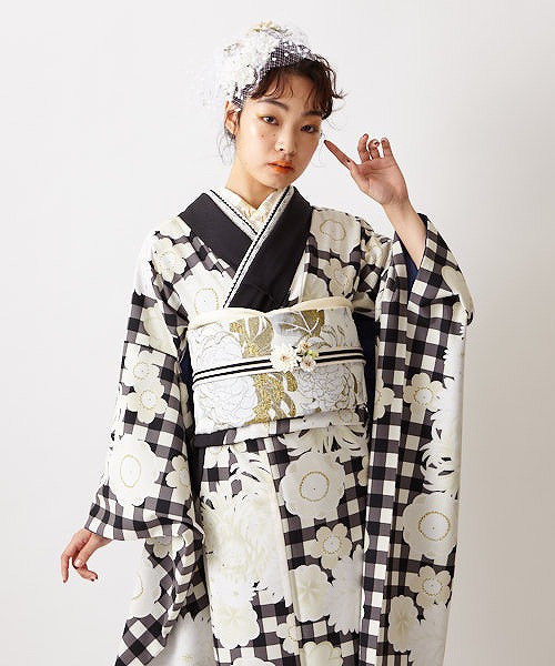 楽天市場 公式 ふりふ 重ね衿 ギンガムレースカサネ ふりふオリジナル かさね衿 重ね襟 振袖 訪問着 伊達衿 伊達襟 日本製 リバーシブル 成人式 結婚式 卒業式 和装小物 袴 着物 レトロ モダン 大正ロマン レース モノトーン 白 黒 ギフト プレゼント 実用的 ふりふ