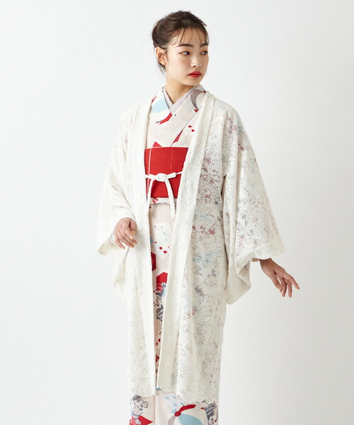 スカラ比べペーズリー羽織浴衣 朱夏御召し物 羽織 紗 単品 ふりふ原版 日本製 ゆかた レディース 嬶 レース ペーズリー 盛りネイチャー 総柄 協調柄 和風 レトロ 今風の 可愛らしい ビューティフル おとな 盛装 褐 大正ローマン ふりふ コスト 30代 40代 大人 かっこ