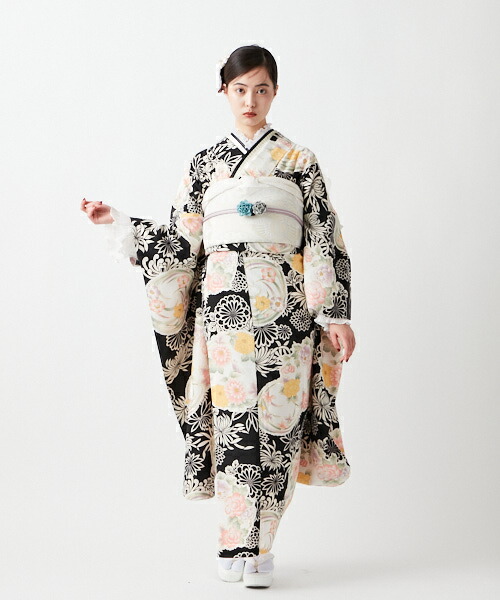 ふりふ 浴衣 スタイリストコラボ 未使用品 リボン ボーダー