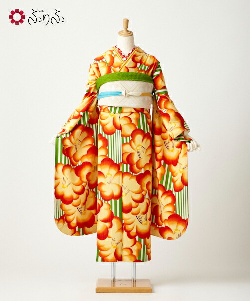 楽天市場】【セール50%オフ】単品 振袖「レトロ椿」公式 ふりふ ふりふ