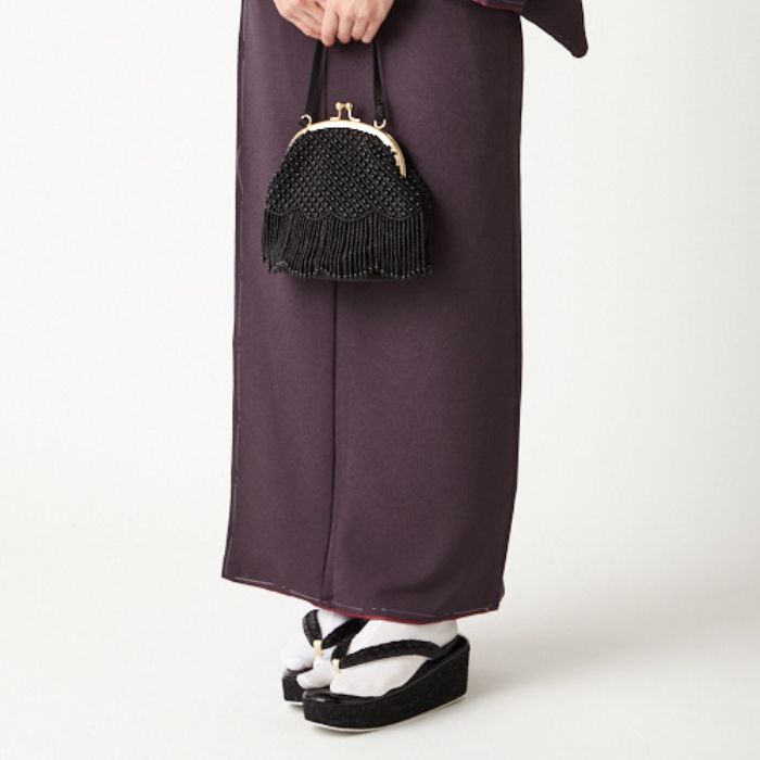 パール刺繍ハンドバッグ公式 ふりふ パーティーバッグ