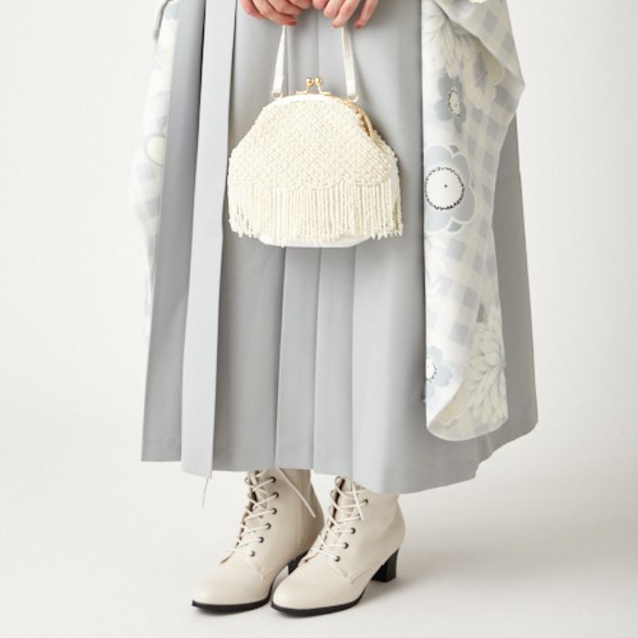 パール刺繍ハンドバッグ公式 ふりふ パーティーバッグ