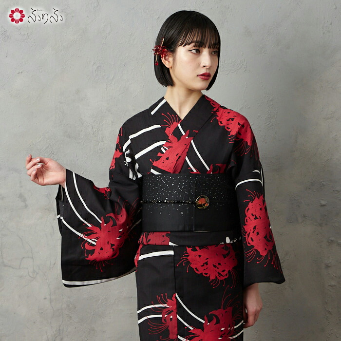 楽天市場】【WEB限定】浴衣2点セット（椿うさぎ浴衣+レース半巾