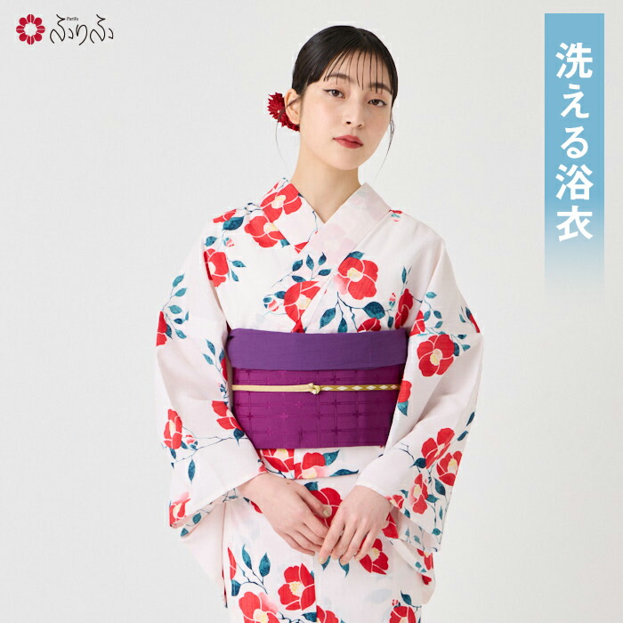 新品未使用 ふりふ 浴衣単品「ストライプぼたん」 浴衣単品「 NaturalFurifu ひまわり 」(FREE ネイビー): ふりふ