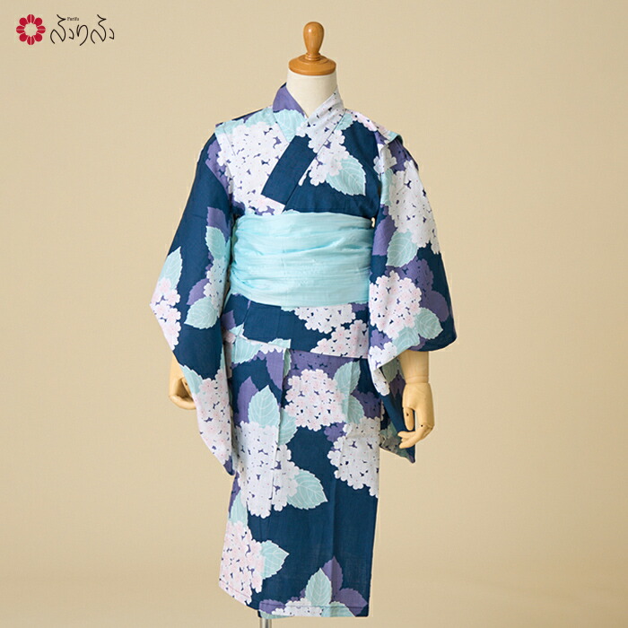 楽天市場】【セール50%オフ】キッズ浴衣＋へこ帯「 クロミ