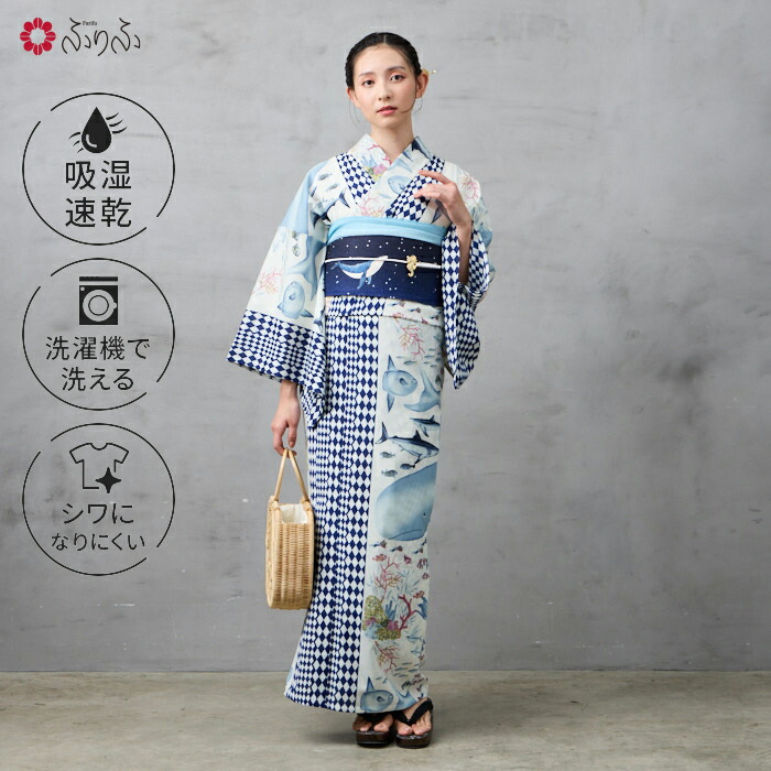楽天市場】浴衣単品「 椿オーバジーン 」公式 ふりふ オリジナル