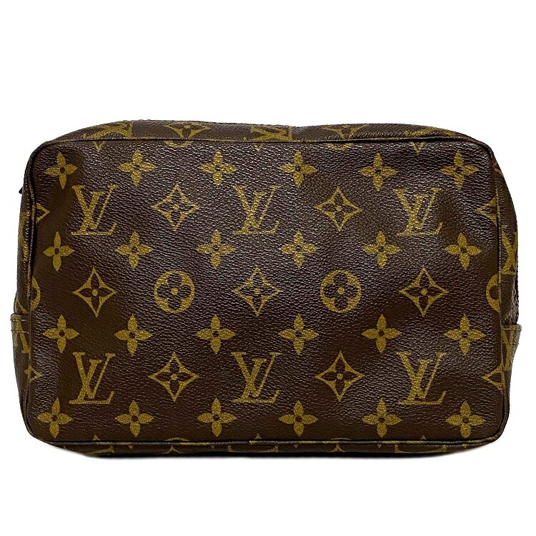 営業 ルイ ヴィトン ポーチ トゥルーストワレ 23 ブラウン モノグラム M 小物入れ 中古 Louis Vuitton ファスナー 化粧 ポーチ ヴィンテージ 定番 人気 レディース ブランド小物 女性 小物 コスメポーチ クラッチバッグ 茶色 Lv ロゴ 総柄 マチ有 本物 鑑定済み Fucoa Cl
