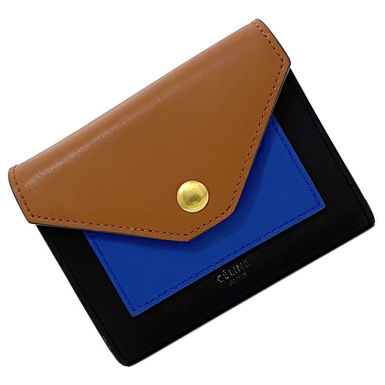 CELINE 三つ折り財布 美品 ベージュ/ブラック 楽天市場】【送料無料】 セリーヌ 三つ折り 財布 ブラック