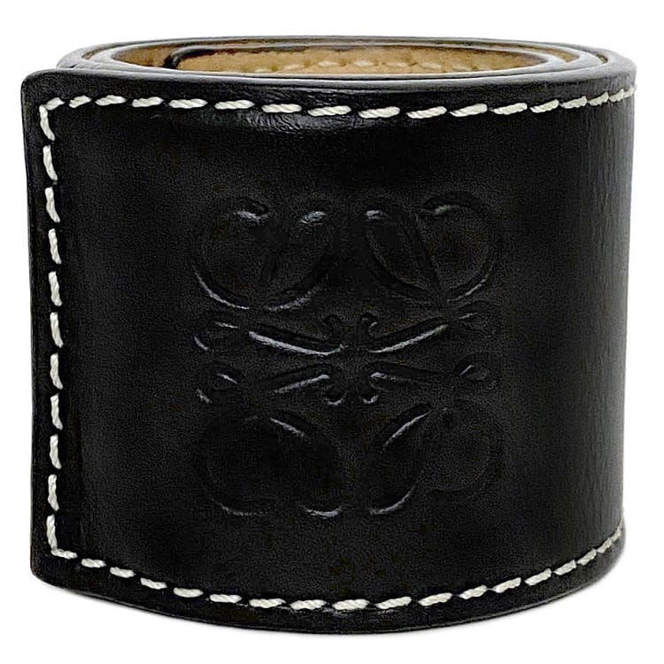 【付属品完備・美品✨】ロエベ スラップ アナグラム レザー ブレスレット 黒 LOEWE ロエベ Jewe Small Slap Bracelet アナグラム スラップ