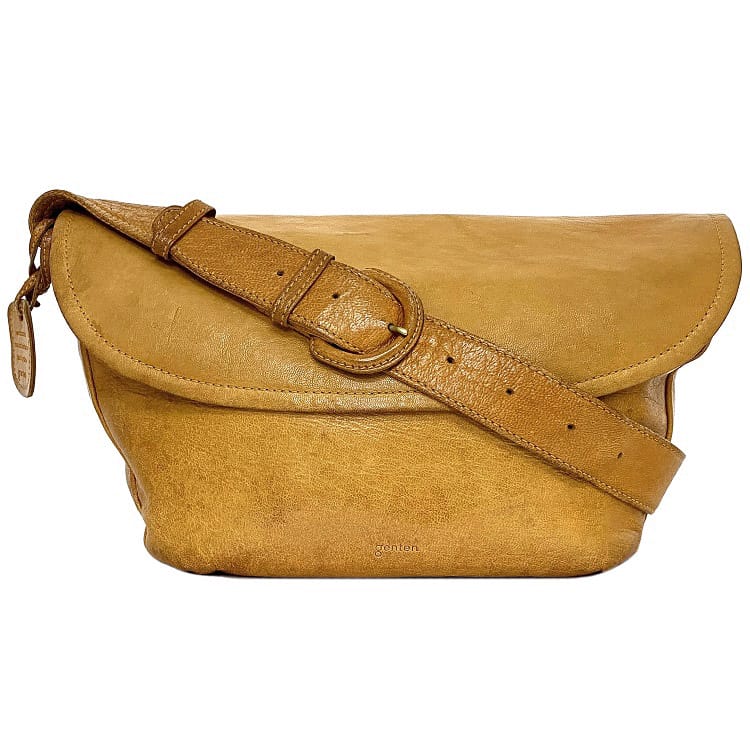 gentenベージュ レザー ショルダーバッグ genten(ゲンテン) ショルダー