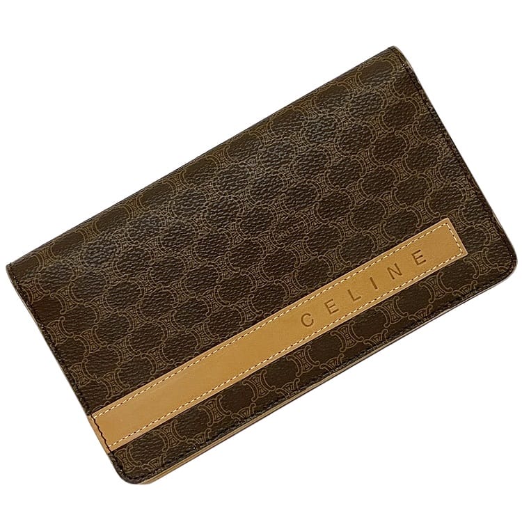 CELINEセリーヌ　長財布　マカダム柄　PVC ブラウン 楽天市場】【財布】CELINE セリーヌ マカダム柄 がま口長財布